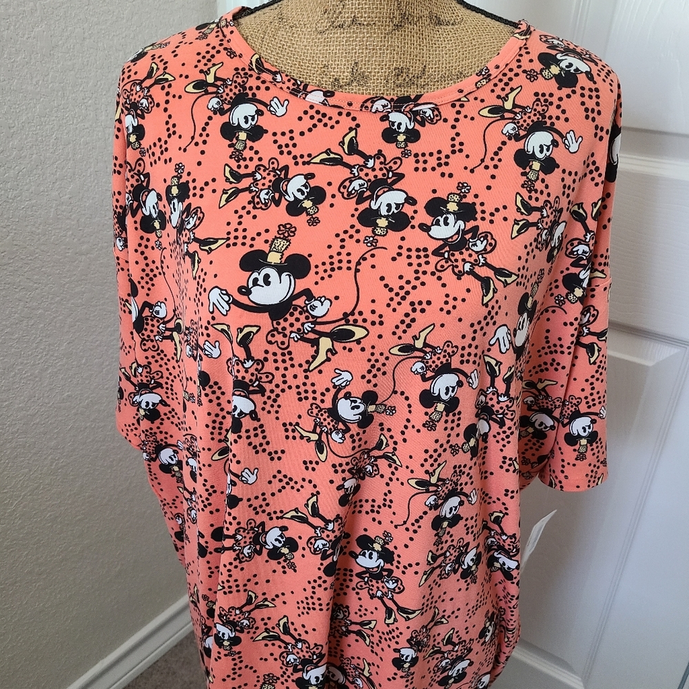 LulaRoe Minnie Mouse Irma Top Size Large